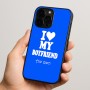 כיסוי בעיצוב אישי עם השם שלך לדגם - Apple iPhone 15 Pro בעיצוב אוהבת את החבר שלי