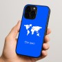 כיסוי בעיצוב אישי עם השם שלך לדגם - Apple iPhone 15 Pro בעיצוב מפת העולם