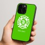 כיסוי בעיצוב אישי עם השם שלך לדגם - Apple iPhone 15 Pro בעיצוב כבאי - תגית