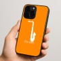 כיסוי בעיצוב אישי עם השם שלך לדגם - Apple iPhone 15 Pro בעיצוב סקסופון