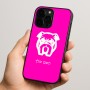 כיסוי בעיצוב אישי עם השם שלך לדגם - Apple iPhone 15 Pro בעיצוב פרצוף בולדוג