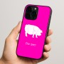 כיסוי בעיצוב אישי עם השם שלך לדגם - Apple iPhone 15 Pro בעיצוב חזיר