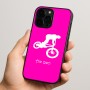 כיסוי בעיצוב אישי עם השם שלך לדגם - Apple iPhone 15 Pro בעיצוב רוכב אופניים