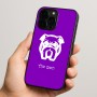 כיסוי בעיצוב אישי עם השם שלך לדגם - Apple iPhone 15 Pro בעיצוב פרצוף בולדוג