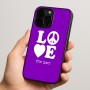 כיסוי בעיצוב אישי עם השם שלך לדגם - Apple iPhone 15 Pro בעיצוב אהבה