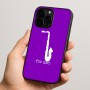כיסוי בעיצוב אישי עם השם שלך לדגם - Apple iPhone 15 Pro בעיצוב סקסופון