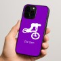 כיסוי בעיצוב אישי עם השם שלך לדגם - Apple iPhone 15 Pro בעיצוב רוכב אופניים