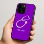 כיסוי בעיצוב אישי עם השם שלך לדגם - Apple iPhone 15 Pro בעיצוב סטטוסקופ רופא