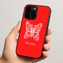 כיסוי בעיצוב אישי עם השם שלך לדגם - Apple iPhone 15 Pro בעיצוב פרפר