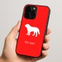 כיסוי בעיצוב אישי עם השם שלך לדגם - Apple iPhone 15 Pro בעיצוב כלב