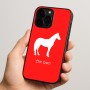 כיסוי בעיצוב אישי עם השם שלך לדגם - Apple iPhone 15 Pro בעיצוב סוס