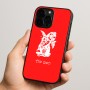 כיסוי בעיצוב אישי עם השם שלך לדגם - Apple iPhone 15 Pro בעיצוב ארנב מחזיק גזר