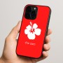 כיסוי בעיצוב אישי עם השם שלך לדגם - Apple iPhone 15 Pro בעיצוב פרח היביסקוס