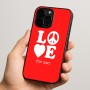 כיסוי בעיצוב אישי עם השם שלך לדגם - Apple iPhone 15 Pro בעיצוב אהבה