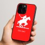 כיסוי בעיצוב אישי עם השם שלך לדגם - Apple iPhone 15 Pro בעיצוב שחקן פולו - סוס