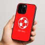 כיסוי בעיצוב אישי עם השם שלך לדגם - Apple iPhone 15 Pro בעיצוב כדורגל כדור כדורגל