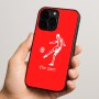 כיסוי בעיצוב אישי עם השם שלך לדגם - Apple iPhone 15 Pro בעיצוב שחקן כדורגל