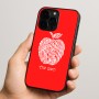 כיסוי בעיצוב אישי עם השם שלך לדגם - Apple iPhone 15 Pro בעיצוב הדפס תפוח