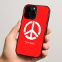 כיסוי בעיצוב אישי עם השם שלך לדגם - Apple iPhone 15 Pro בעיצוב סמל השלום