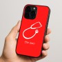 כיסוי בעיצוב אישי עם השם שלך לדגם - Apple iPhone 15 Pro בעיצוב סטטוסקופ רופא