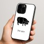 כיסוי בעיצוב אישי עם השם שלך לדגם - Apple iPhone 15 Pro בעיצוב חזיר