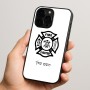 כיסוי בעיצוב אישי עם השם שלך לדגם - Apple iPhone 15 Pro בעיצוב כבאי - תגית