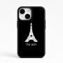 כיסוי בעיצוב אישי עם השם שלך לדגם - Apple iPhone 15 בעיצוב מגדל אייפל