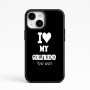 כיסוי בעיצוב אישי עם השם שלך לדגם - Apple iPhone 15 בעיצוב אוהב את החברה שלי