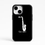 כיסוי בעיצוב אישי עם השם שלך לדגם - Apple iPhone 15 בעיצוב סקסופון