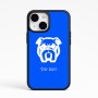 כיסוי בעיצוב אישי עם השם שלך לדגם - Apple iPhone 15 בעיצוב פרצוף בולדוג
