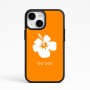 כיסוי בעיצוב אישי עם השם שלך לדגם - Apple iPhone 15 בעיצוב פרח היביסקוס