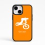 כיסוי בעיצוב אישי עם השם שלך לדגם - Apple iPhone 15 בעיצוב רוכב אופניים