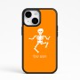כיסוי בעיצוב אישי עם השם שלך לדגם - Apple iPhone 15 בעיצוב סקלטון