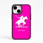 כיסוי בעיצוב אישי עם השם שלך לדגם - Apple iPhone 15 בעיצוב שחקן פולו - סוס