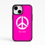 כיסוי בעיצוב אישי עם השם שלך לדגם - Apple iPhone 15 בעיצוב סמל השלום