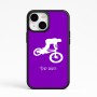 כיסוי בעיצוב אישי עם השם שלך לדגם - Apple iPhone 15 בעיצוב רוכב אופניים