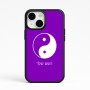 כיסוי בעיצוב אישי עם השם שלך לדגם - Apple iPhone 15 בעיצוב סמל יינג יאנג