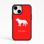 כיסוי בעיצוב אישי עם השם שלך לדגם - Apple iPhone 15 בעיצוב כלב
