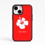 כיסוי בעיצוב אישי עם השם שלך לדגם - Apple iPhone 15 בעיצוב פרח היביסקוס