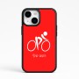 כיסוי בעיצוב אישי עם השם שלך לדגם - Apple iPhone 15 בעיצוב אופניים אולימפיים