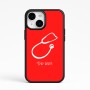 כיסוי בעיצוב אישי עם השם שלך לדגם - Apple iPhone 15 בעיצוב סטטוסקופ רופא