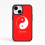 כיסוי בעיצוב אישי עם השם שלך לדגם - Apple iPhone 15 בעיצוב סמל יינג יאנג