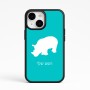 כיסוי בעיצוב אישי עם השם שלך לדגם - Apple iPhone 15 בעיצוב קרנף