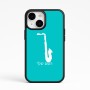 כיסוי בעיצוב אישי עם השם שלך לדגם - Apple iPhone 15 בעיצוב סקסופון