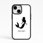 כיסוי בעיצוב אישי עם השם שלך לדגם - Apple iPhone 15 בעיצוב בתולת ים - אישה