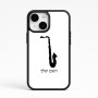 כיסוי בעיצוב אישי עם השם שלך לדגם - Apple iPhone 15 בעיצוב סקסופון