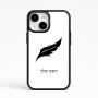כיסוי בעיצוב אישי עם השם שלך לדגם - Apple iPhone 15 בעיצוב נוצת נוצה