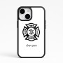 כיסוי בעיצוב אישי עם השם שלך לדגם - Apple iPhone 15 בעיצוב כבאי - תגית