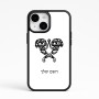 כיסוי בעיצוב אישי עם השם שלך לדגם - Apple iPhone 15 בעיצוב פרחי קרן