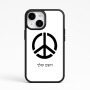 כיסוי בעיצוב אישי עם השם שלך לדגם - Apple iPhone 15 בעיצוב סמל השלום